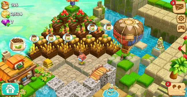 盖房子种地收菜的游戏