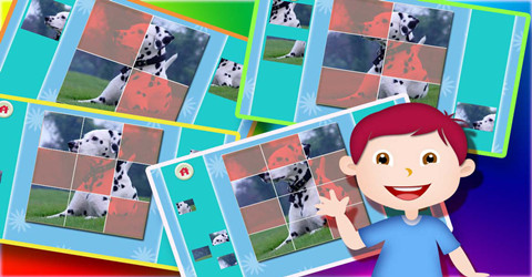卡通风拼图游戏