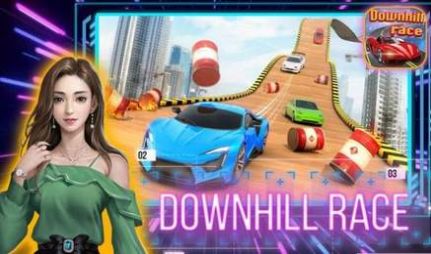 滑降比赛游戏官方版安卓版（Downhill race）图2