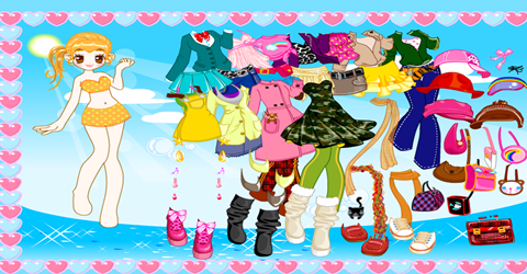 卡通风格的换装游戏