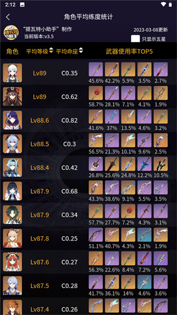 提瓦特抽卡分析助手图1