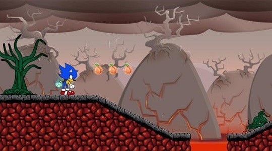 蓝色刺猬短跑图1